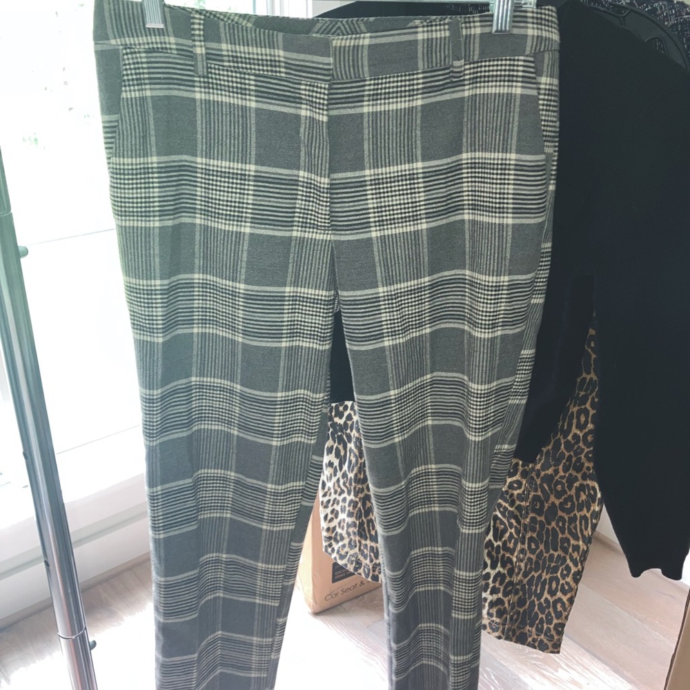 Plaid Capri Work Pants